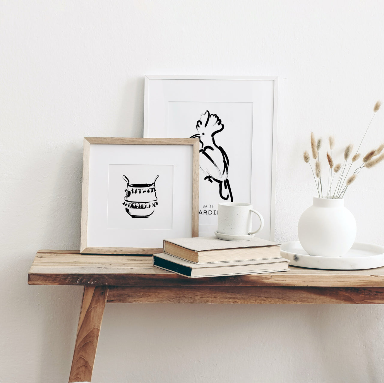 Shelf Love Print Shop graphic art print Tassel Basket Art Print