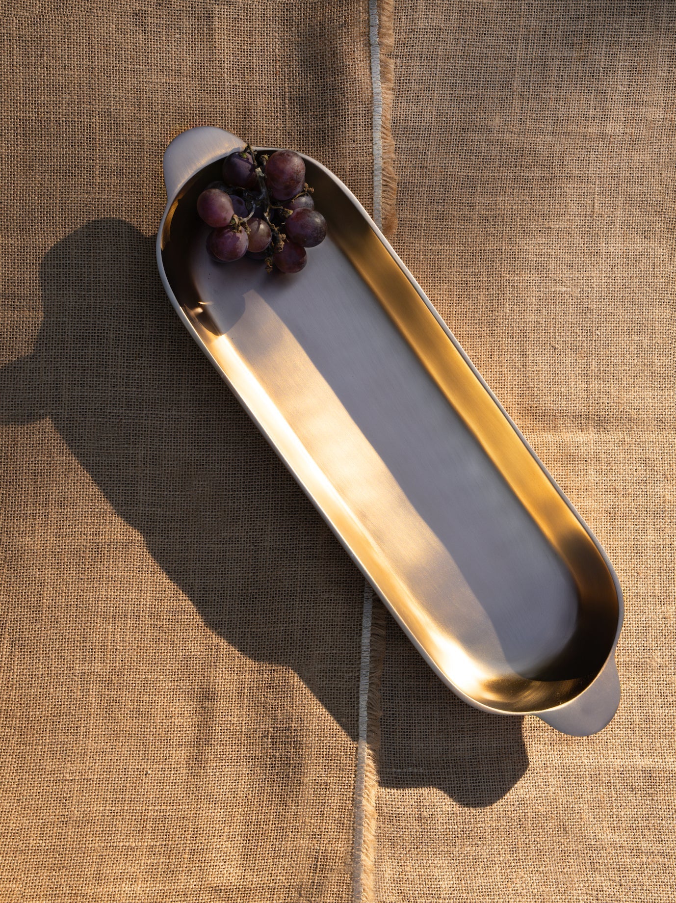 The Collective Home Antique Brass Long Trays Set of 2