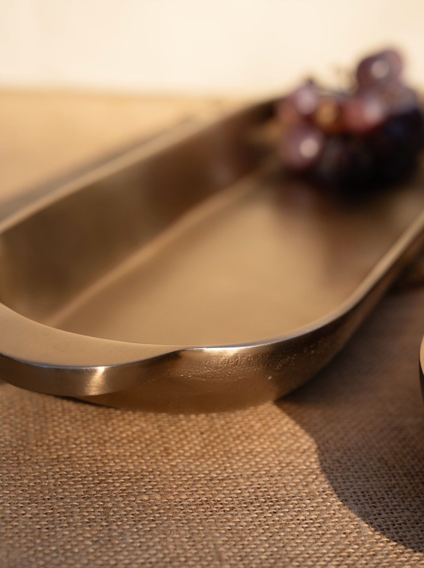 The Collective Home Antique Brass Long Trays Set of 2