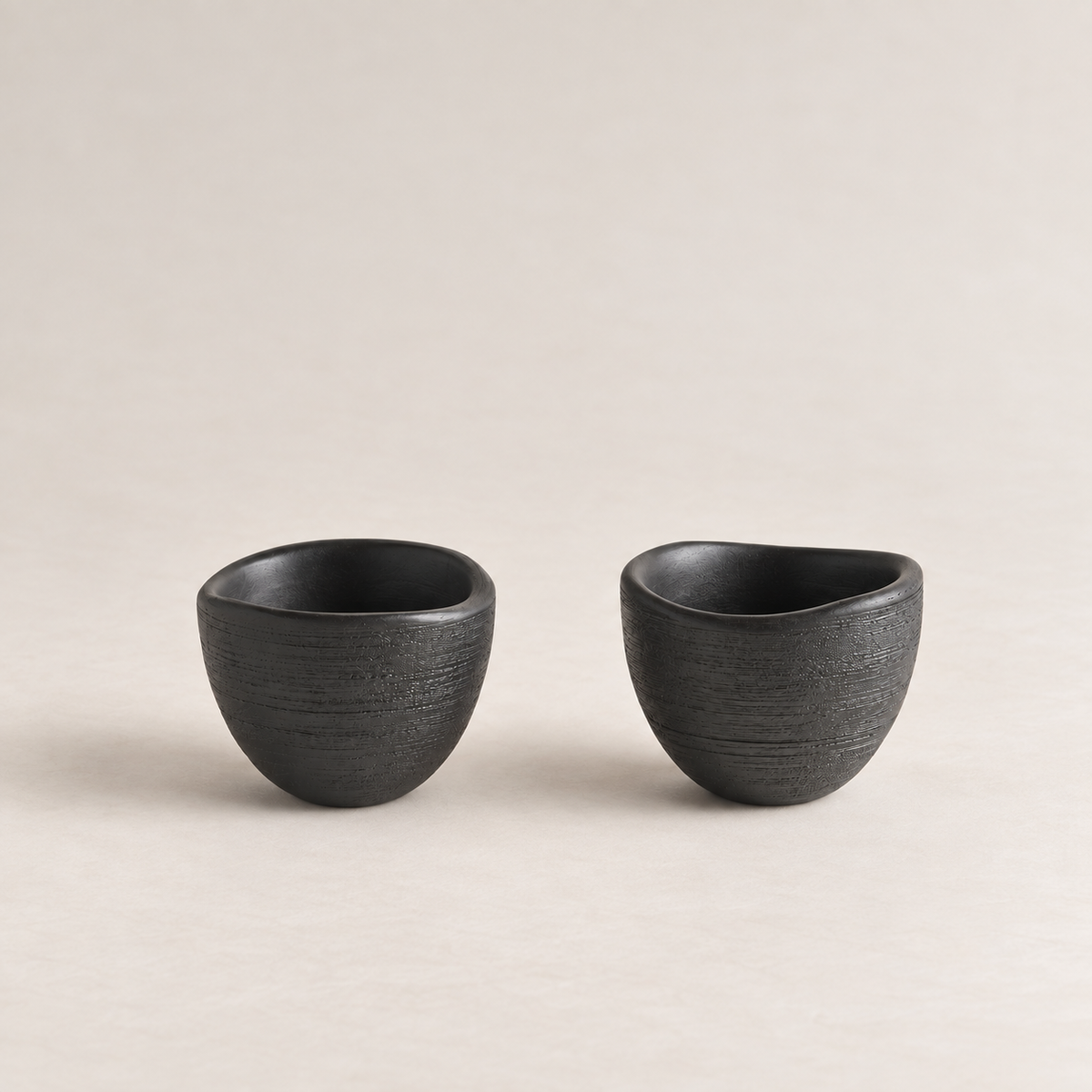 The Collective Home Bowls Groove Mango Wood Tidbit Bowls - Set of 2