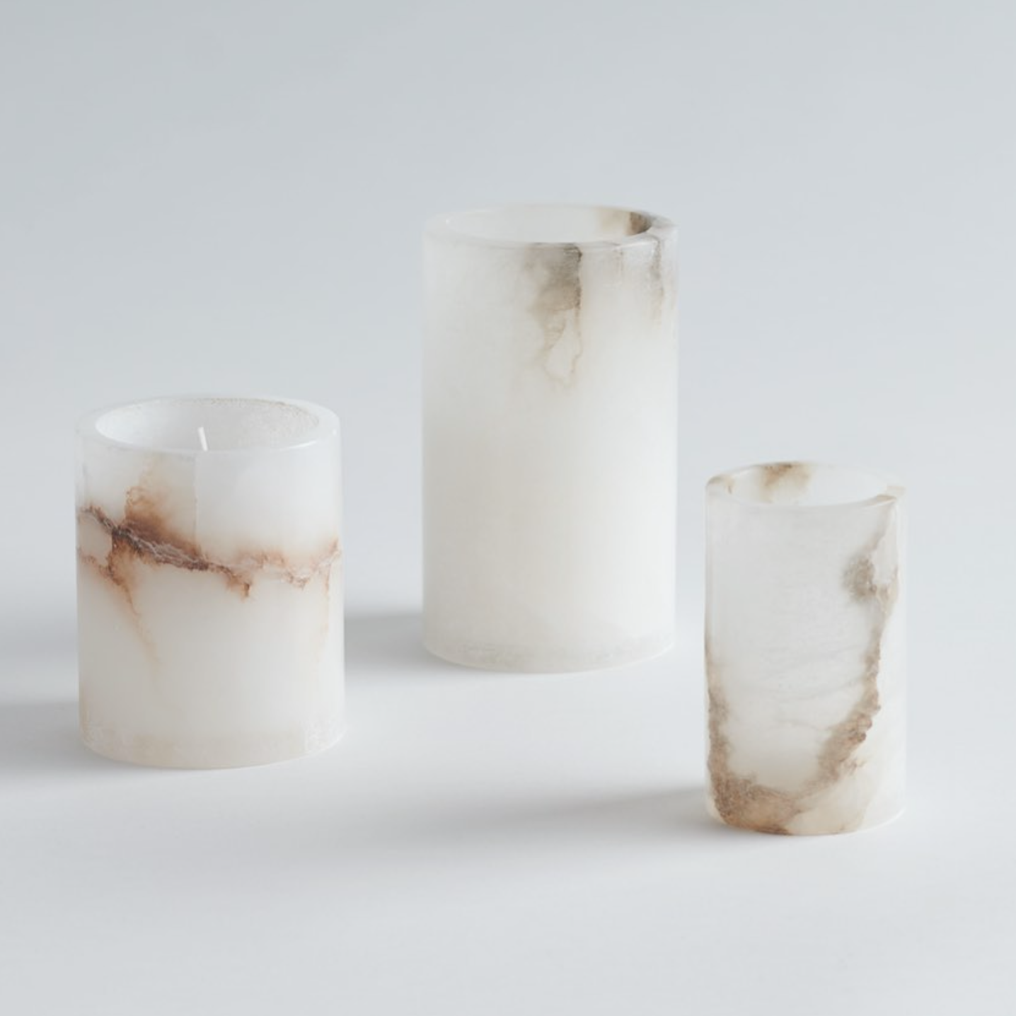 The Collective Home candle holder Short Alabaster Votive Candle Holder