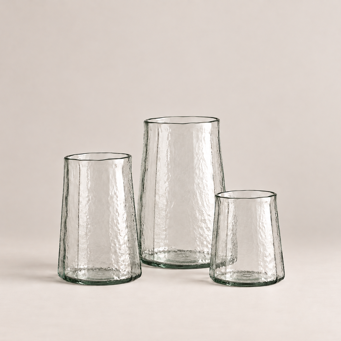 The Collective Home Candle Holders Pebbled Edge Hurricane