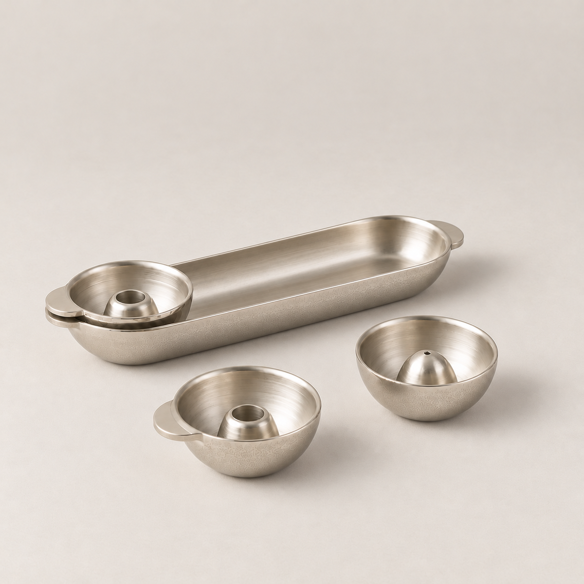 The Collective Home Candle Holders Stinson Nickel Intention Set