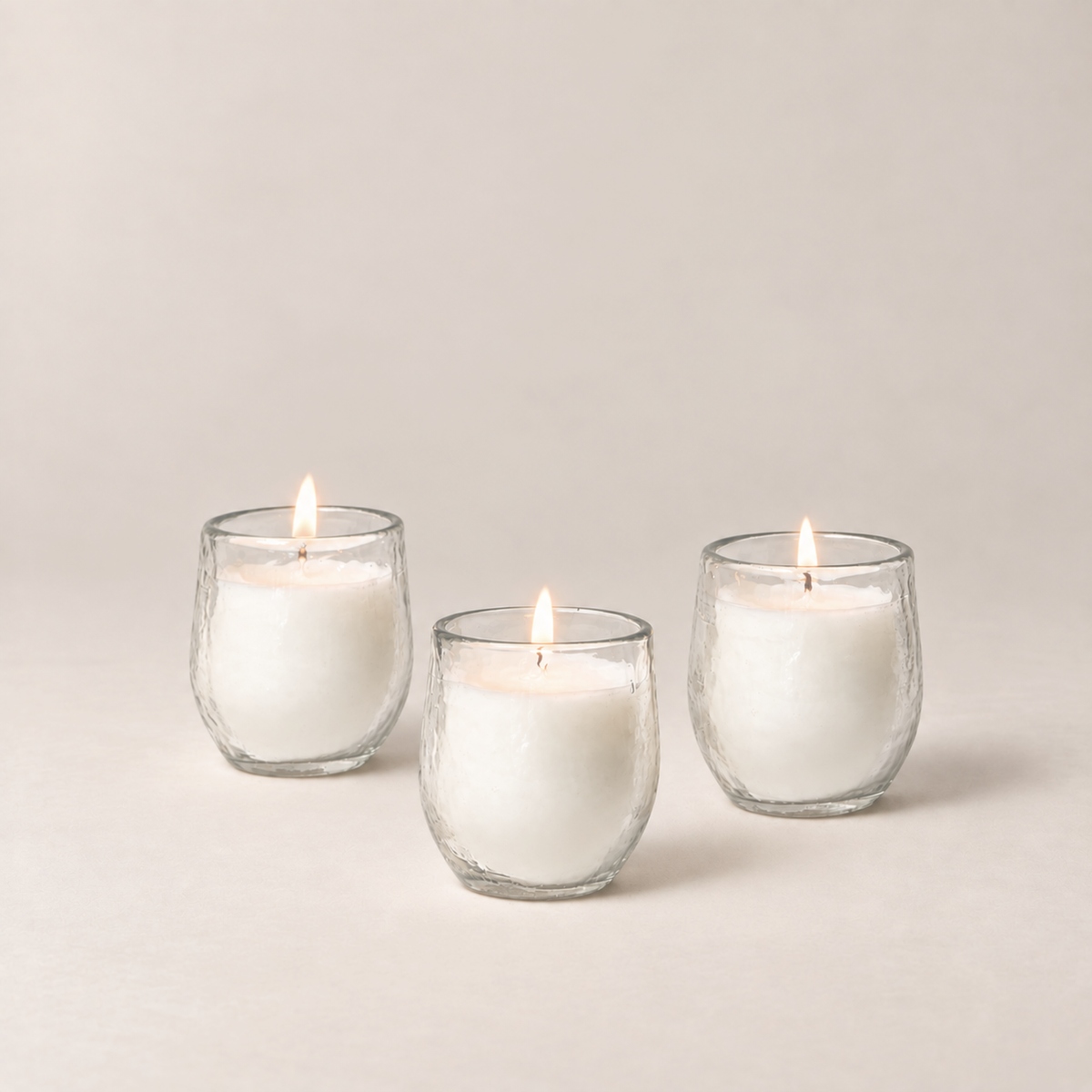 The Collective Home Candles Unscented Soy Votive Candles - Set of 3