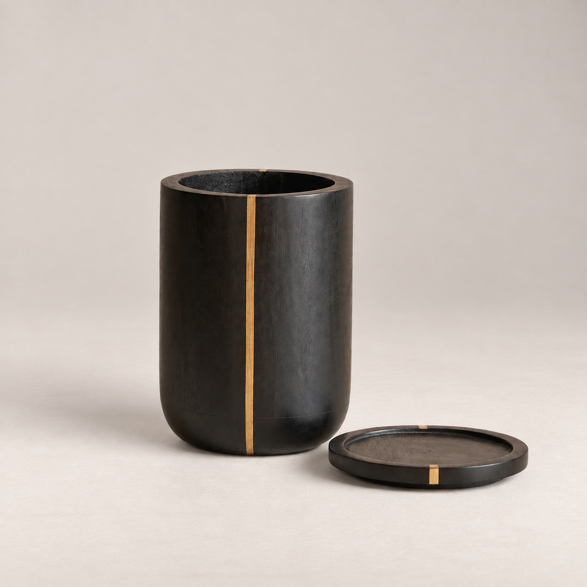 The Collective Home Canisters Mondrian Tall Mango Wood Canister