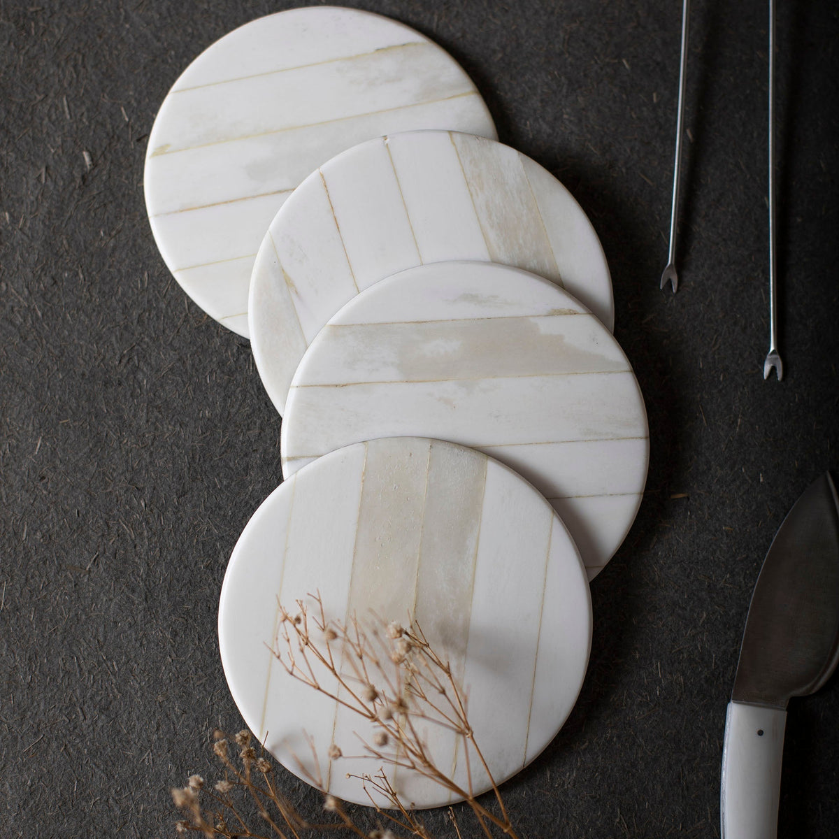 The Collective Home Coasters Blanco Coasters - Set of 4