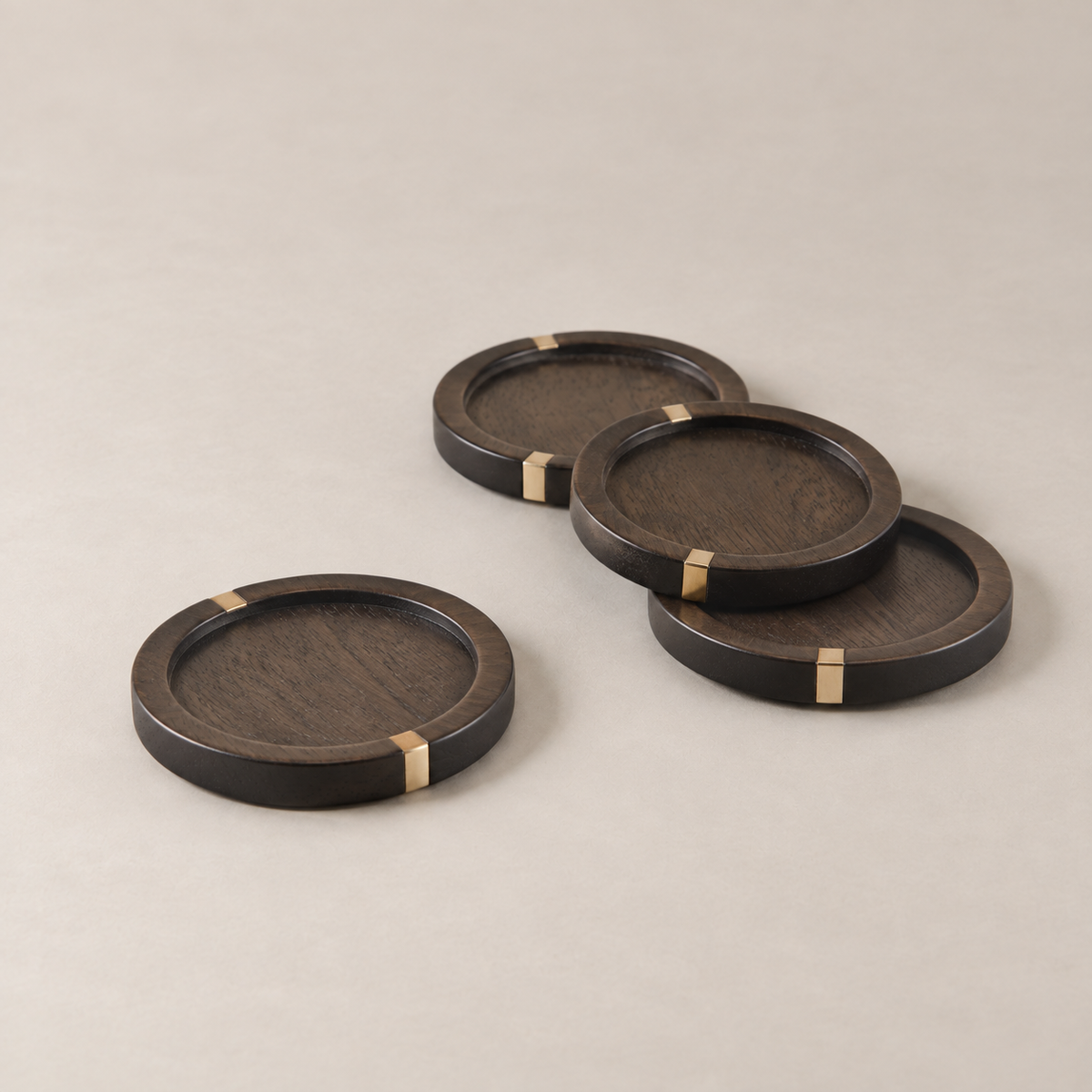 The Collective Home Coasters Mondrian Mango Wood Coasters - Set of 4