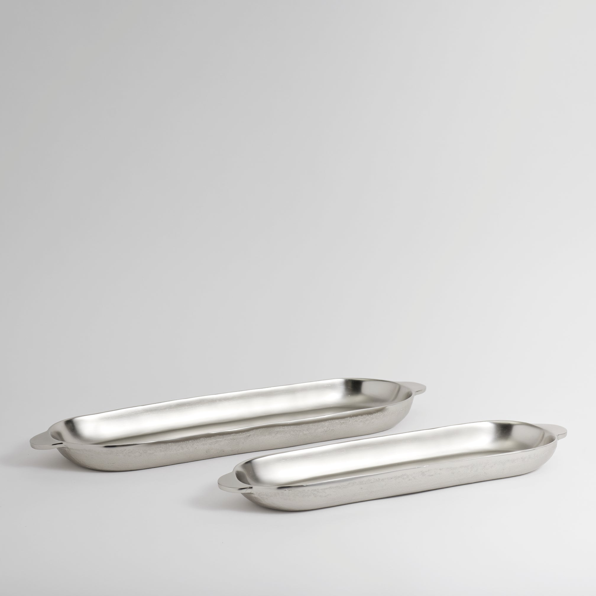 The Collective Home Nickel Long Trays Set of 2
