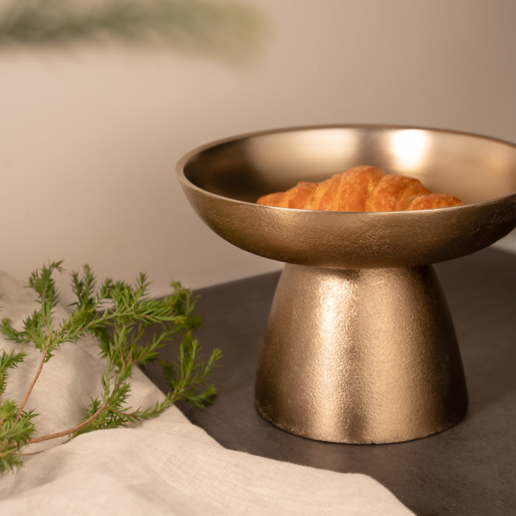 The Collective Home Serveware Stinson Antique Brass Small Pedestals - Set of 2