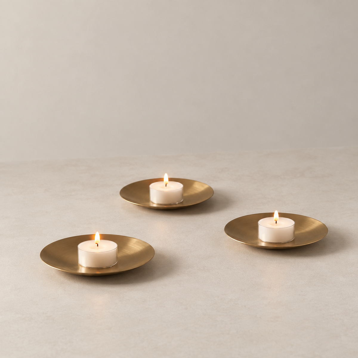 The Collective Home Trays & Risers Petite Artisan Brass Plates - Set of 6