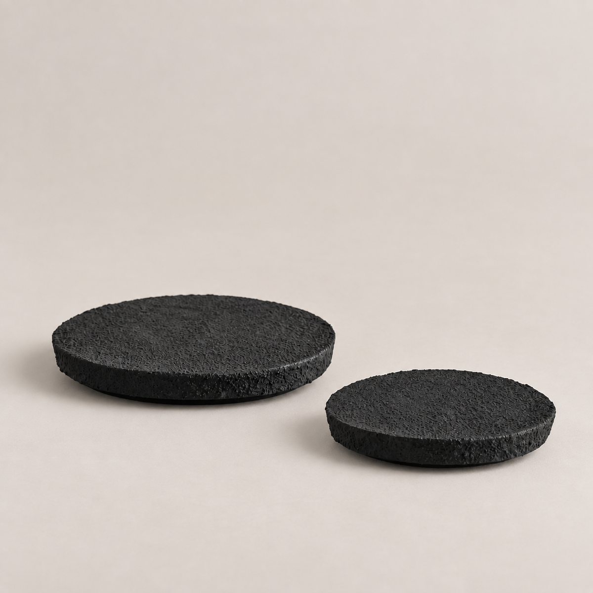 The Collective Home Trays & Risers Pumice Black Pedestals – Set of 2