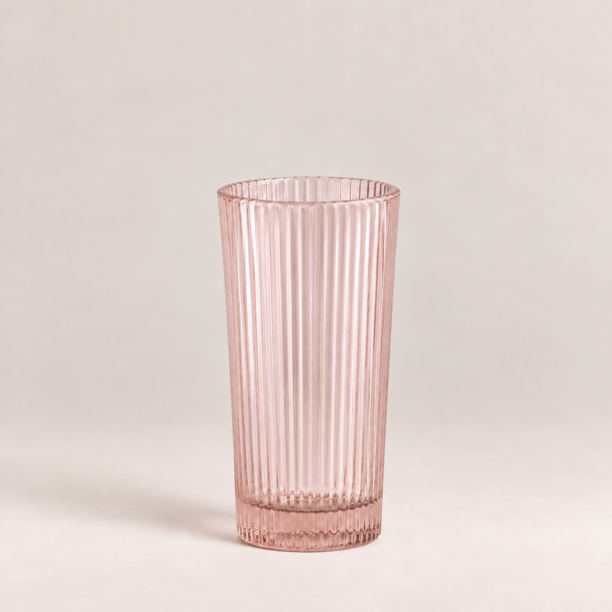 The Collective Home Vases Blush Fluted Glass Column Vase