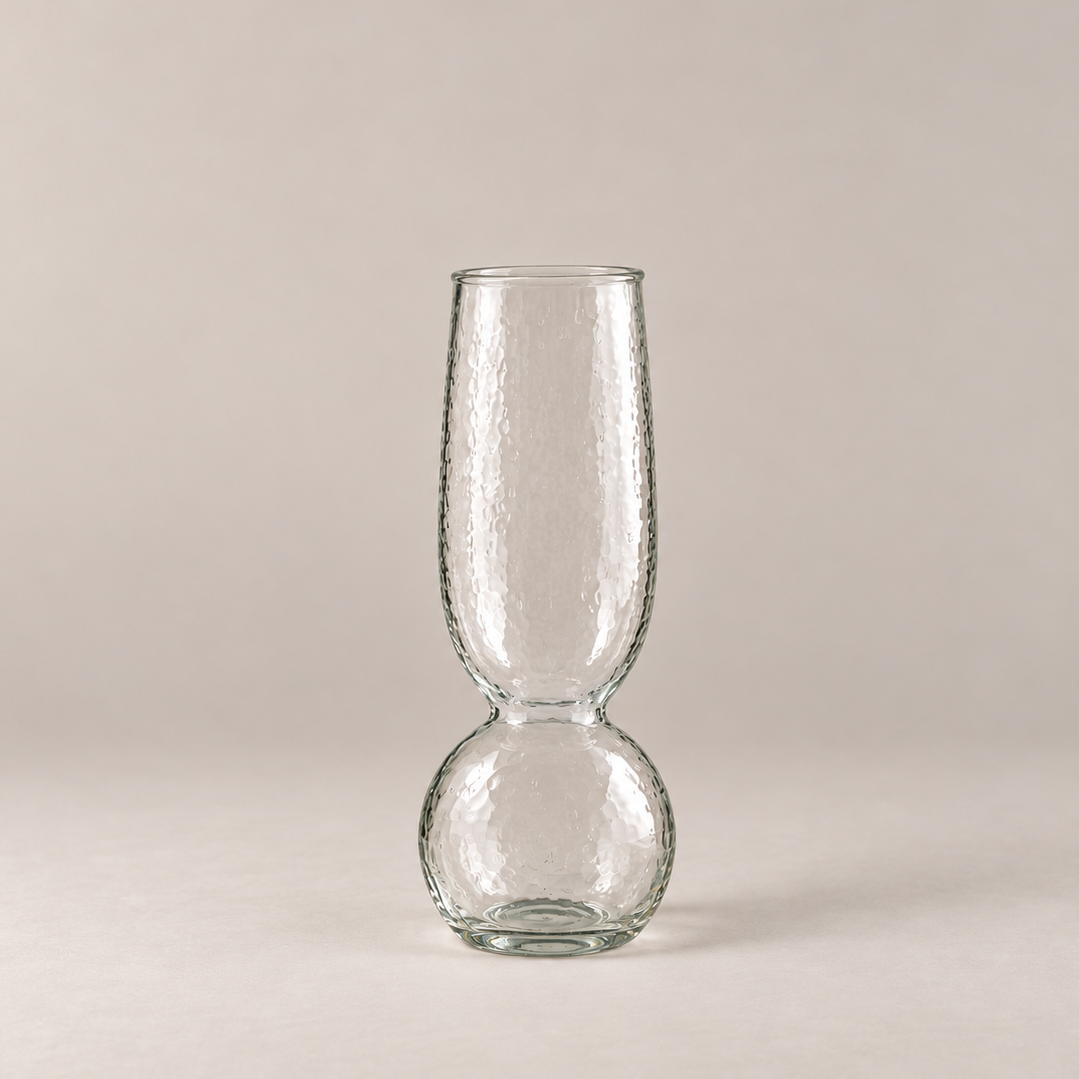The Collective Home Vases Pebbled Glass Bulb Vase