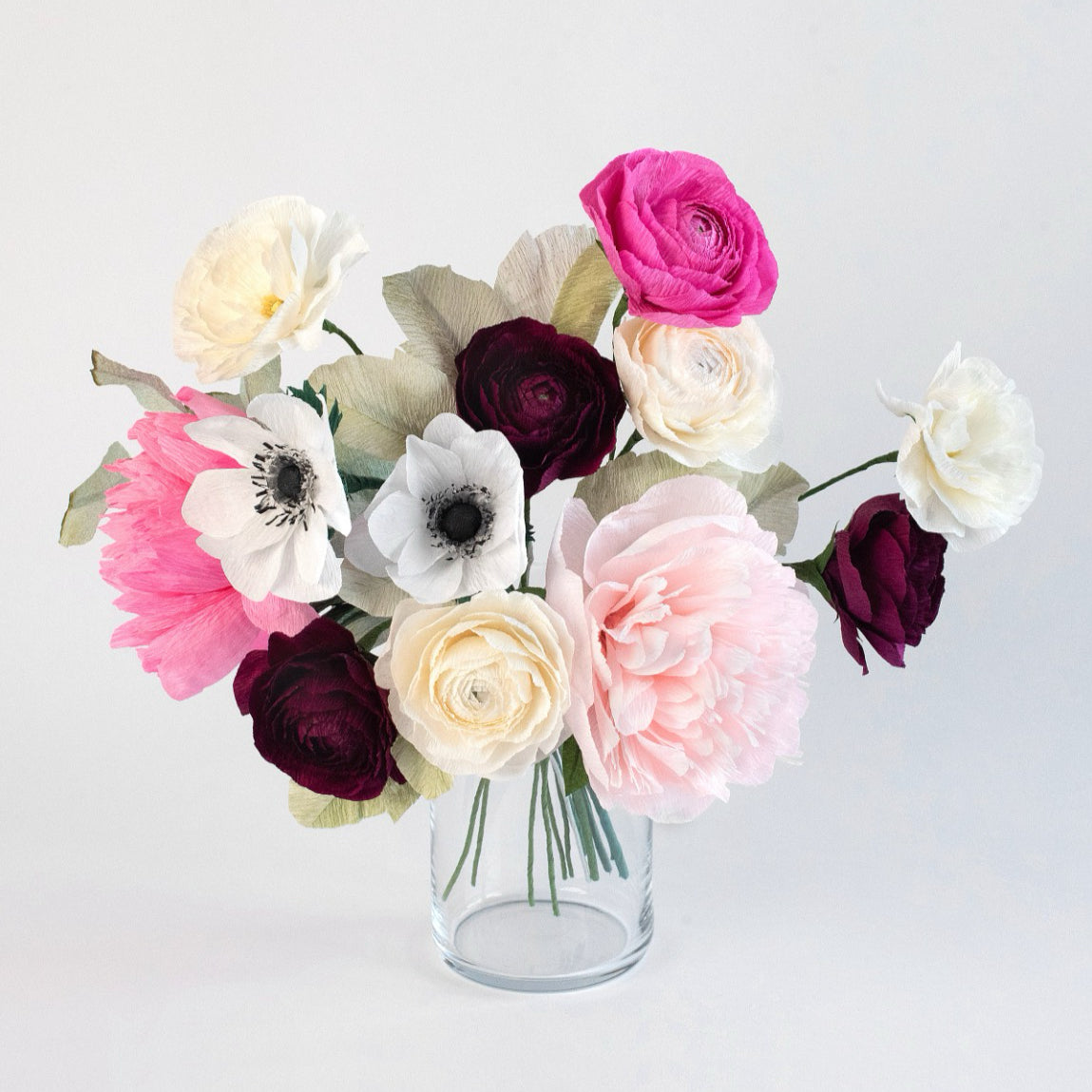 Unwilted faux flower Berries and Cream Bouquet