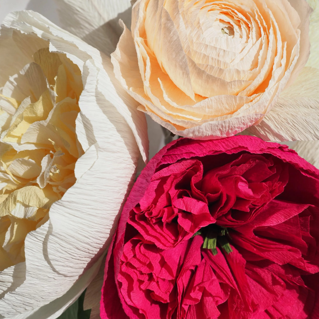 Unwilted faux flower Peek-a-Boo Bouquet