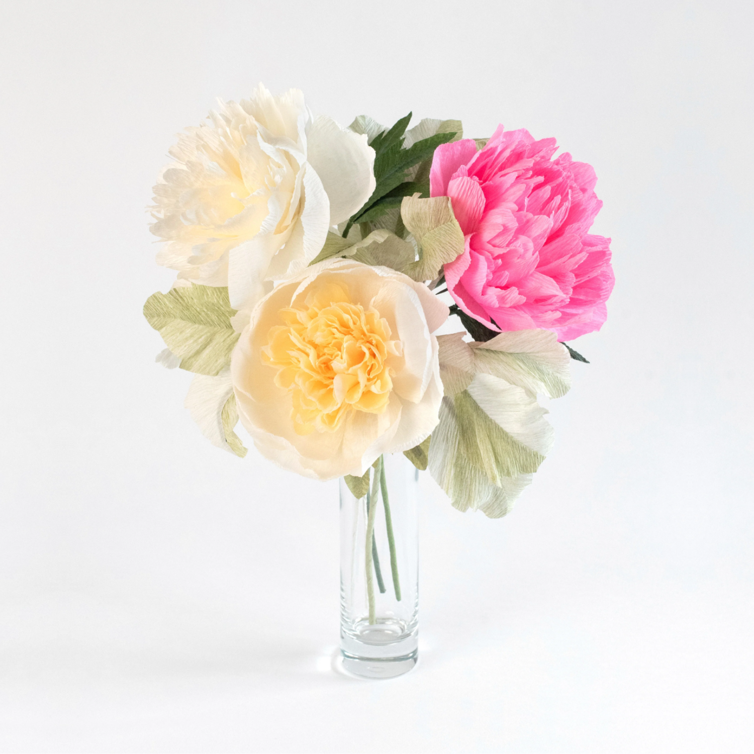 Unwilted faux flower Peony for Your Thoughts Bouquet