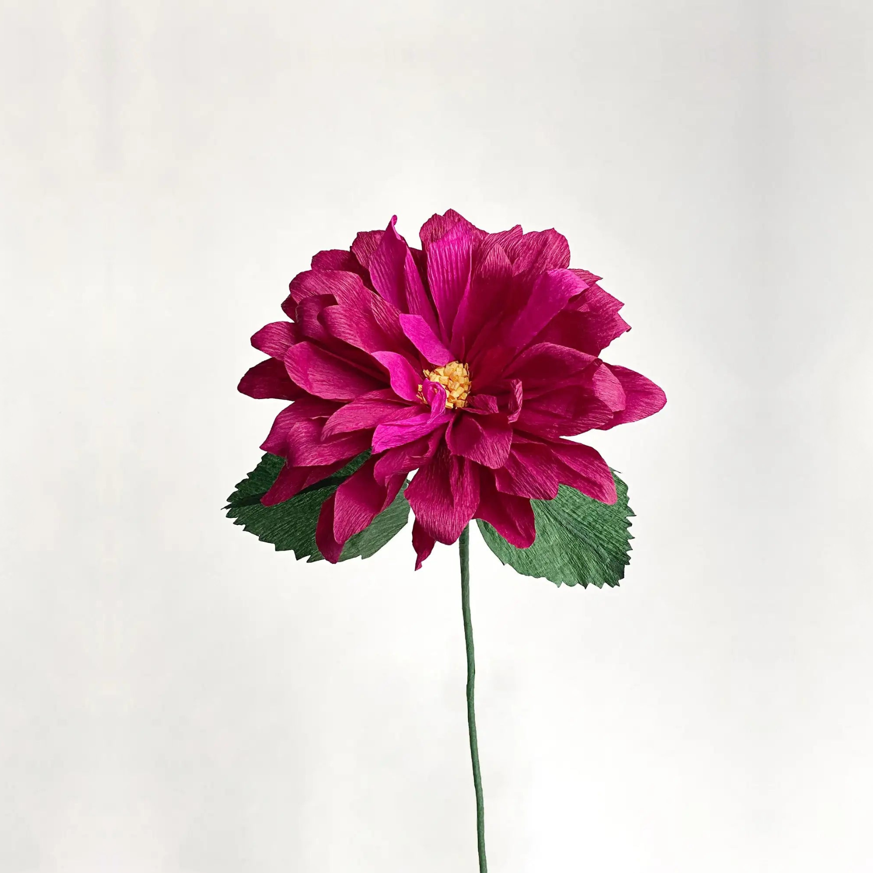 unwilted Paper Bloom Dahlia Single Stem