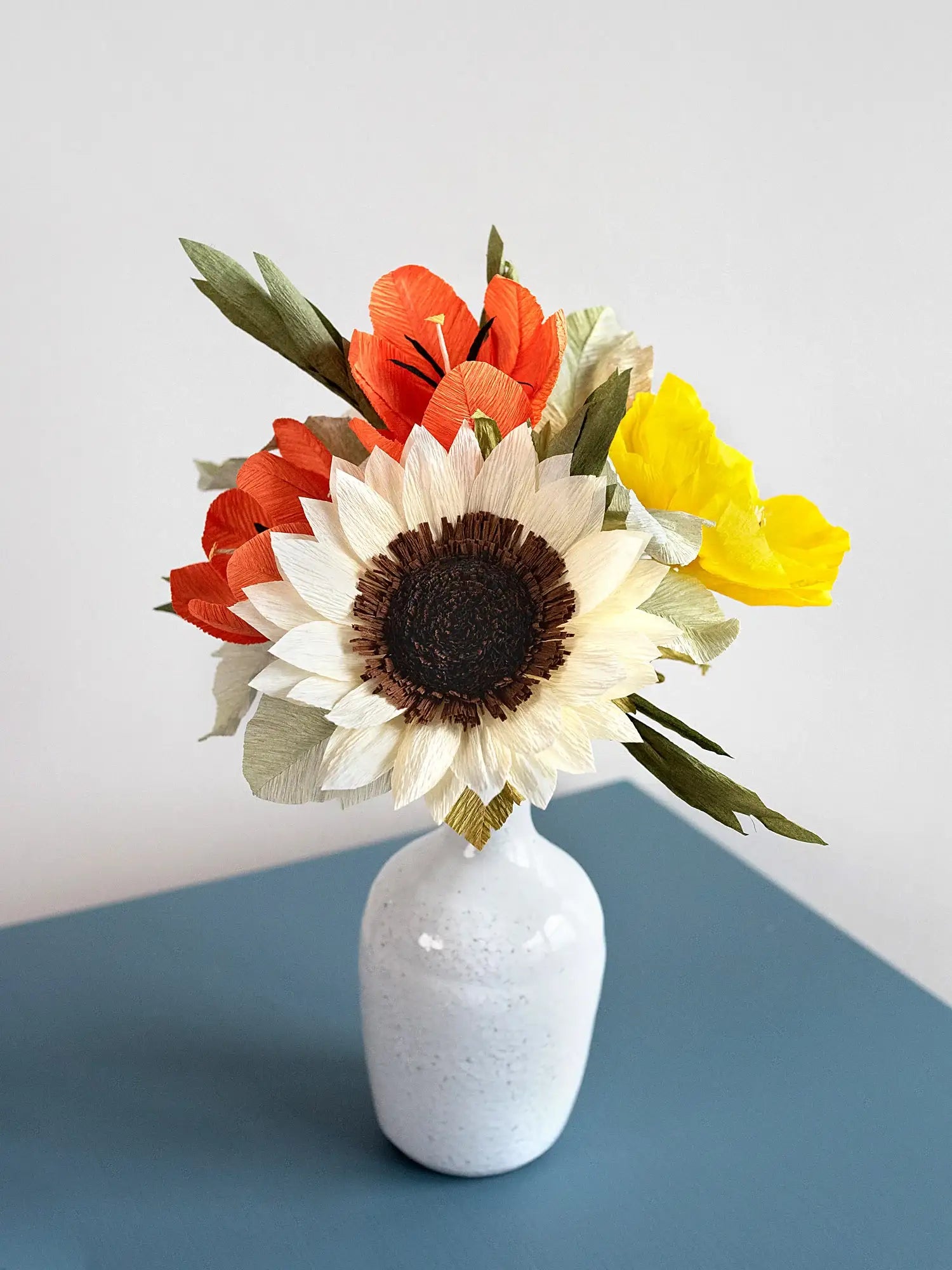 unwilted Paper Flowers Banana Cream Pie | Mixed Paper Flower Bouquet