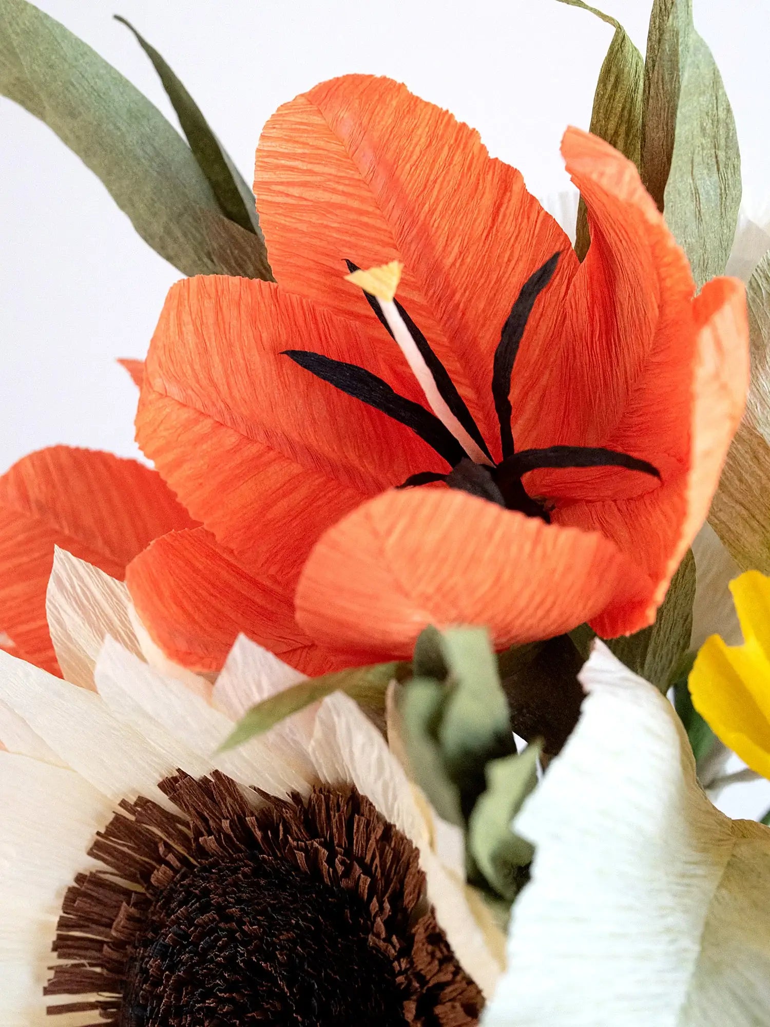 unwilted Paper Flowers Banana Cream Pie | Mixed Paper Flower Bouquet