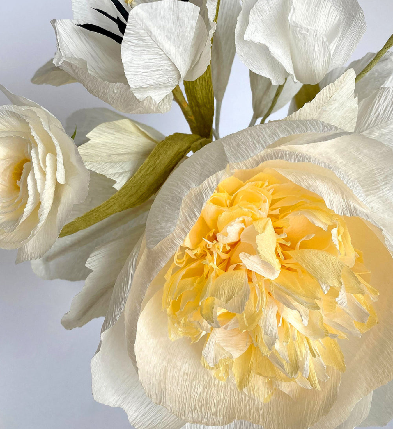 unwilted Paper Flowers Creme Brulee | Neutral Paper Flower Bouquet
