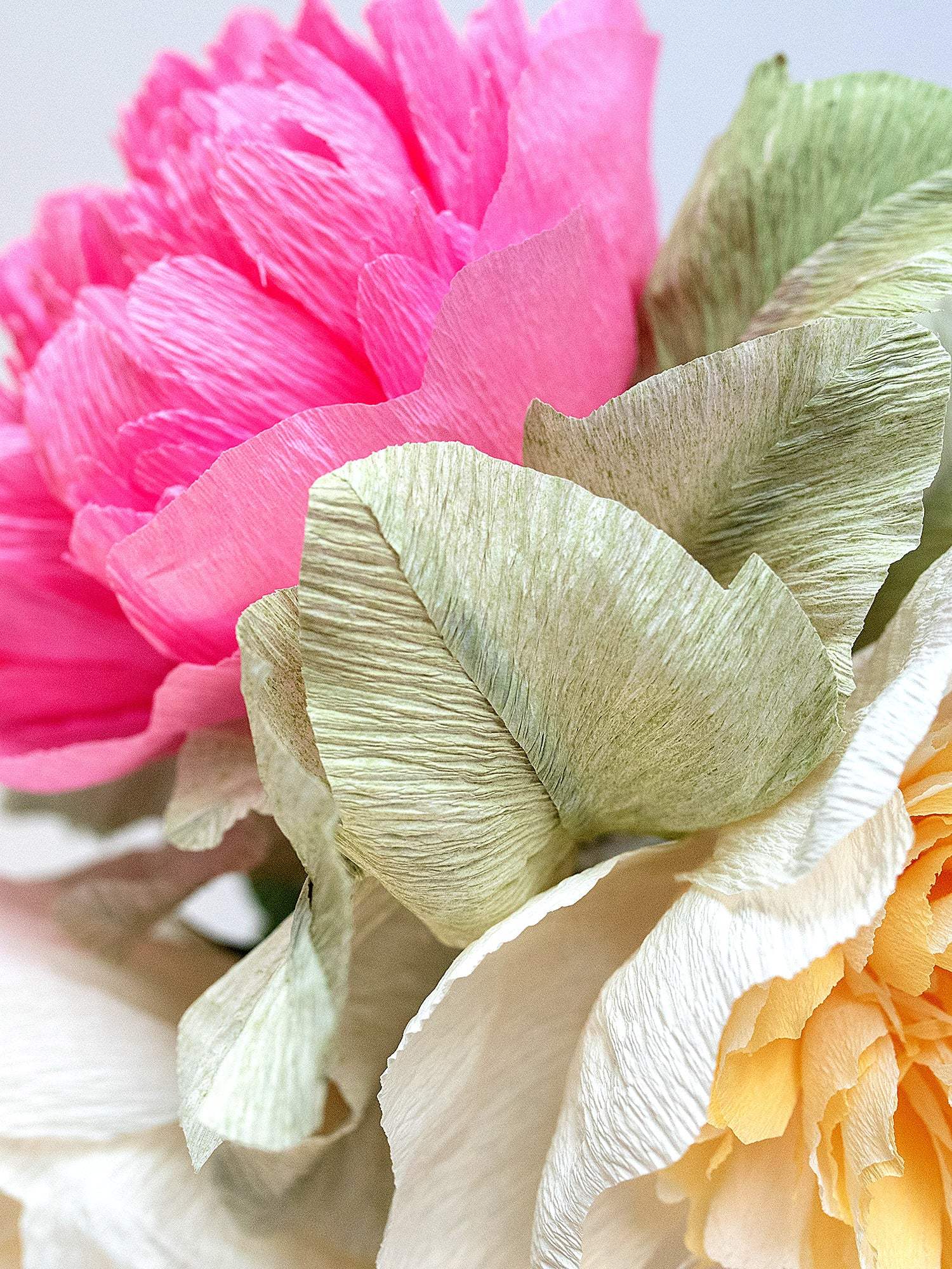 unwilted Paper Flowers Peony for Your Thoughts | Handcrafted Paper Peony Bouquet