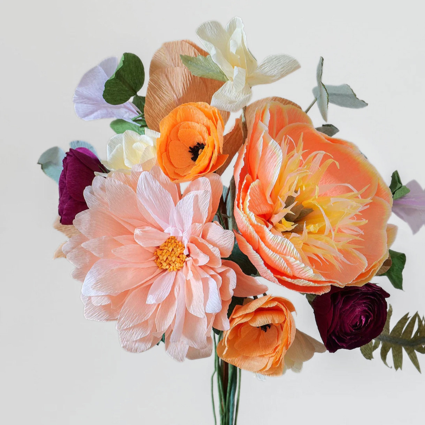 unwilted Paper Flowers Pumpkin Spice Paper Flower Bouquet