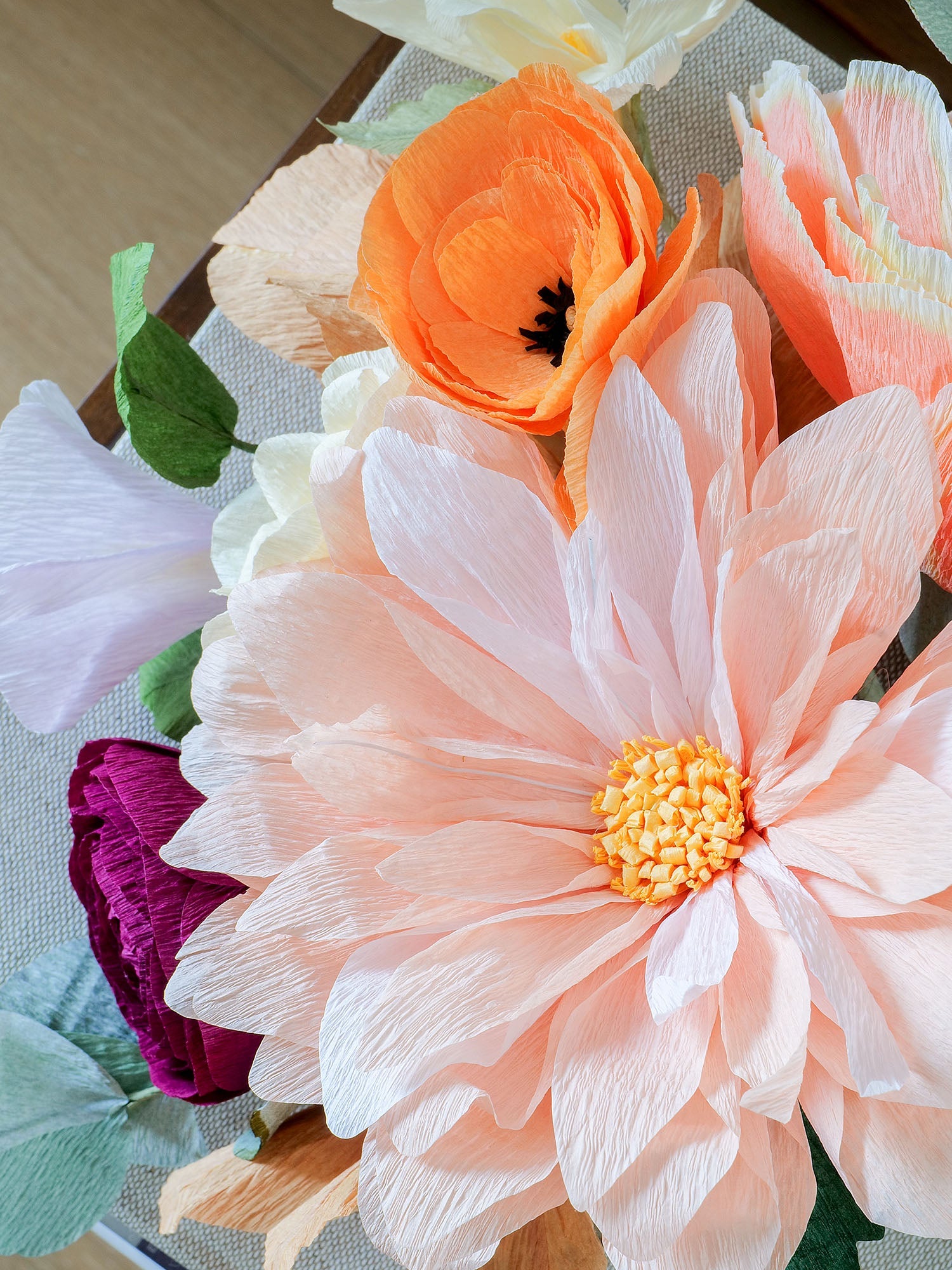 unwilted Paper Flowers Pumpkin Spice Paper Flower Bouquet | Fall Decor