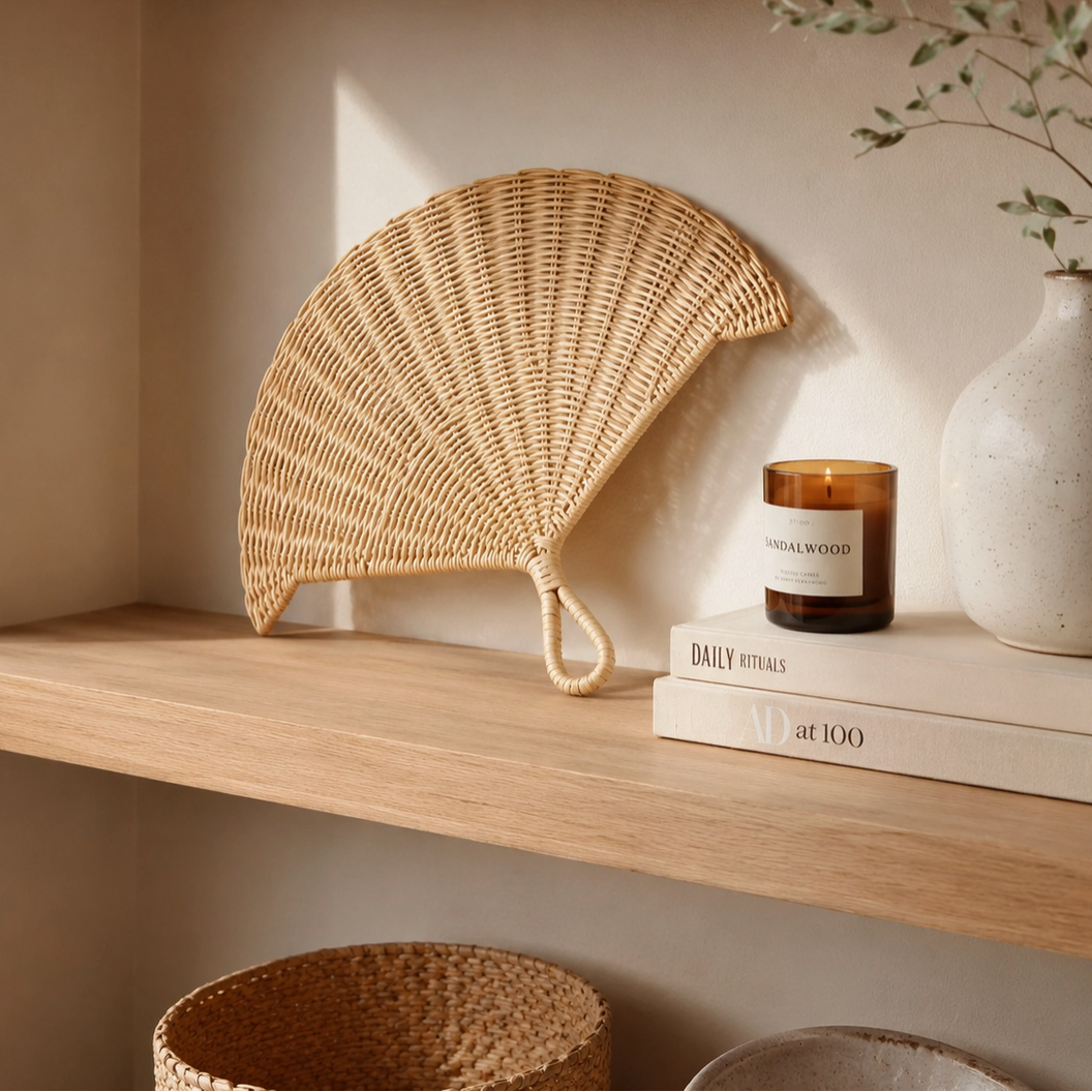 Village Thrive Decorative Objects Rattan Woven Fan