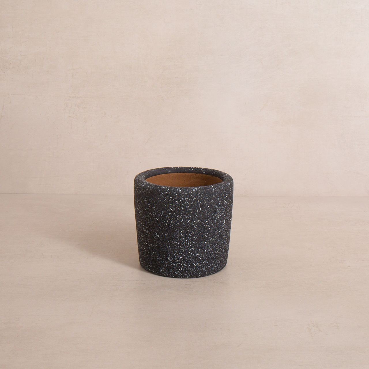 small black ceramic flower pots Black Speckle Terracotta Planter