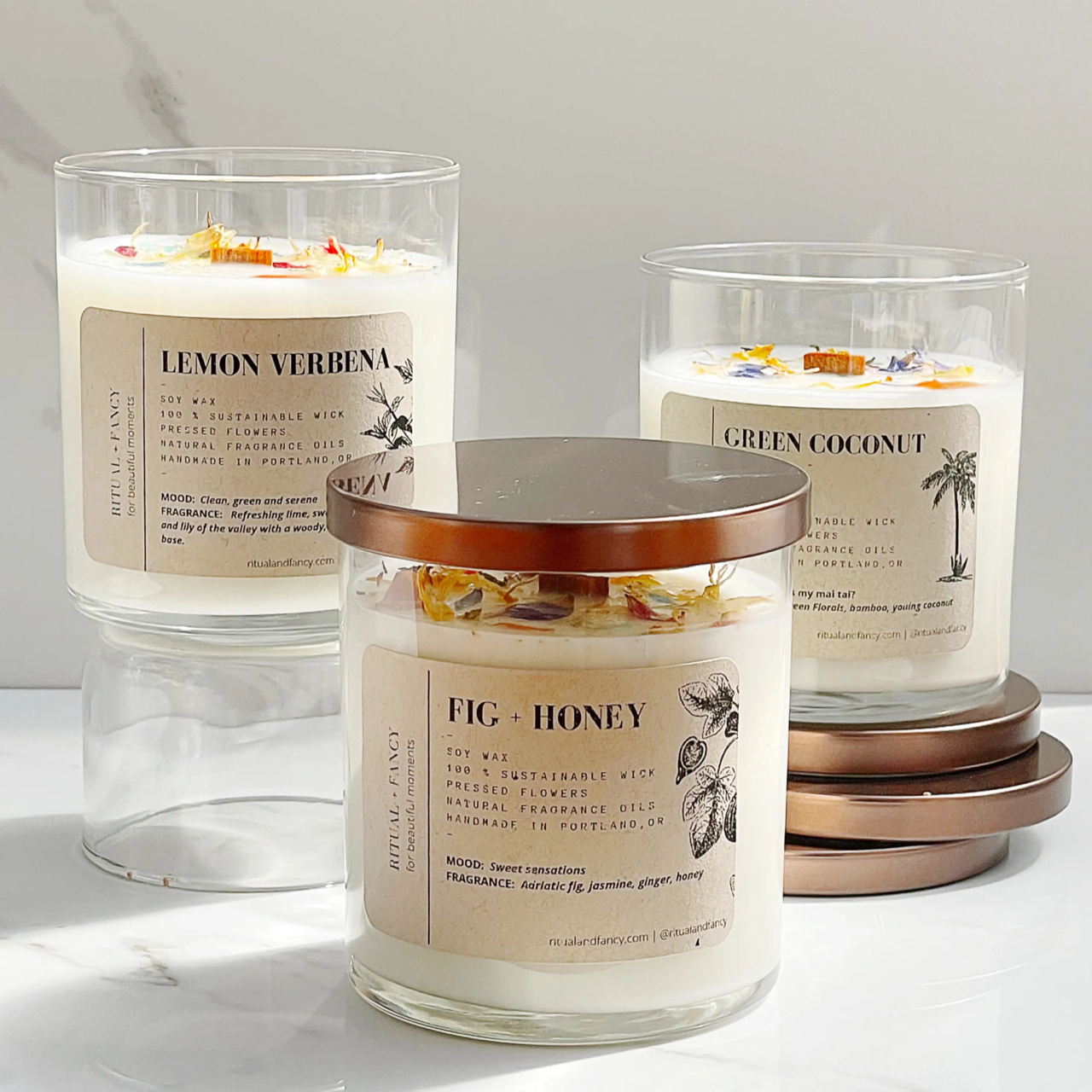 Ritual + Fancy candle Fig + Honey Soy Wax Candle