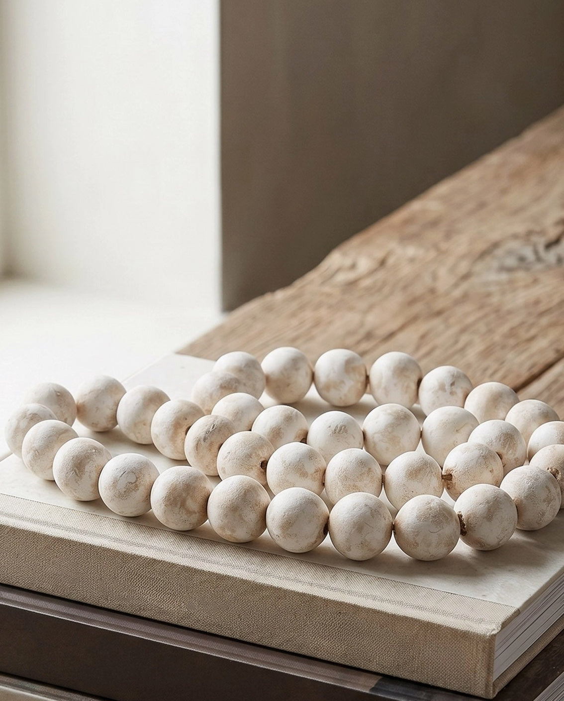 Bloomist Decorative Objects White Patina Terracotta Bead Garland
