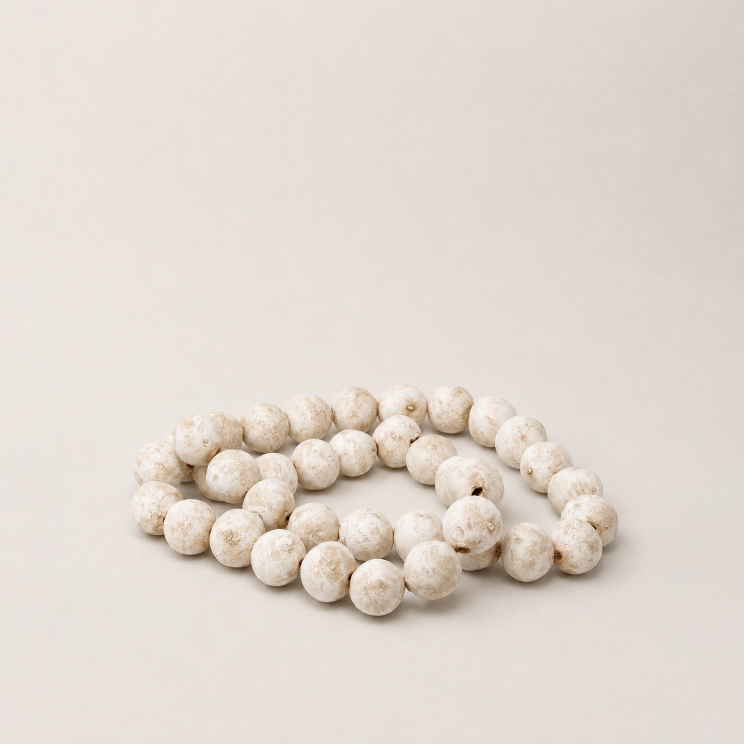 Bloomist Decorative Objects White Patina Terracotta Bead Garland