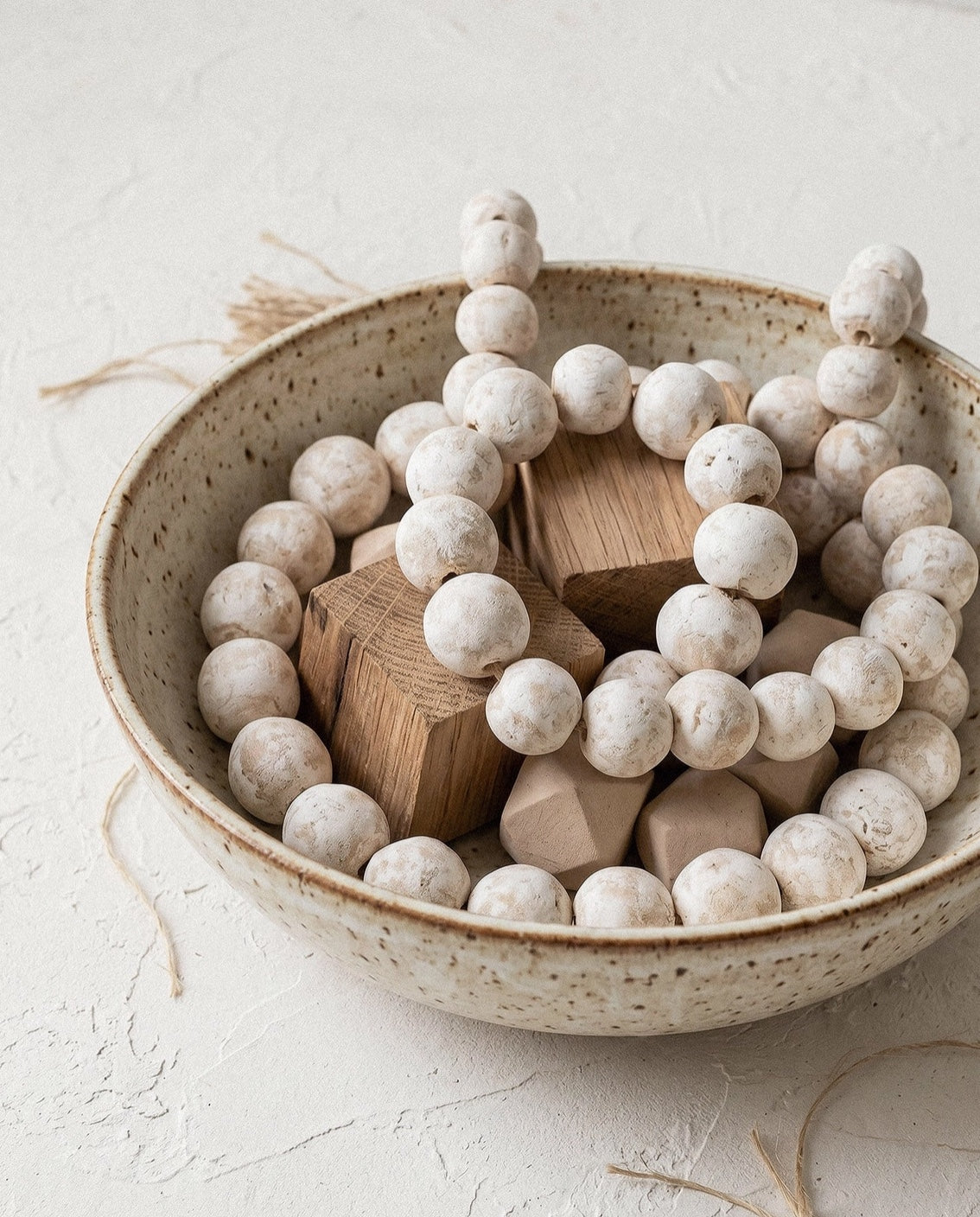 Bloomist Decorative Objects White Patina Terracotta Bead Garland