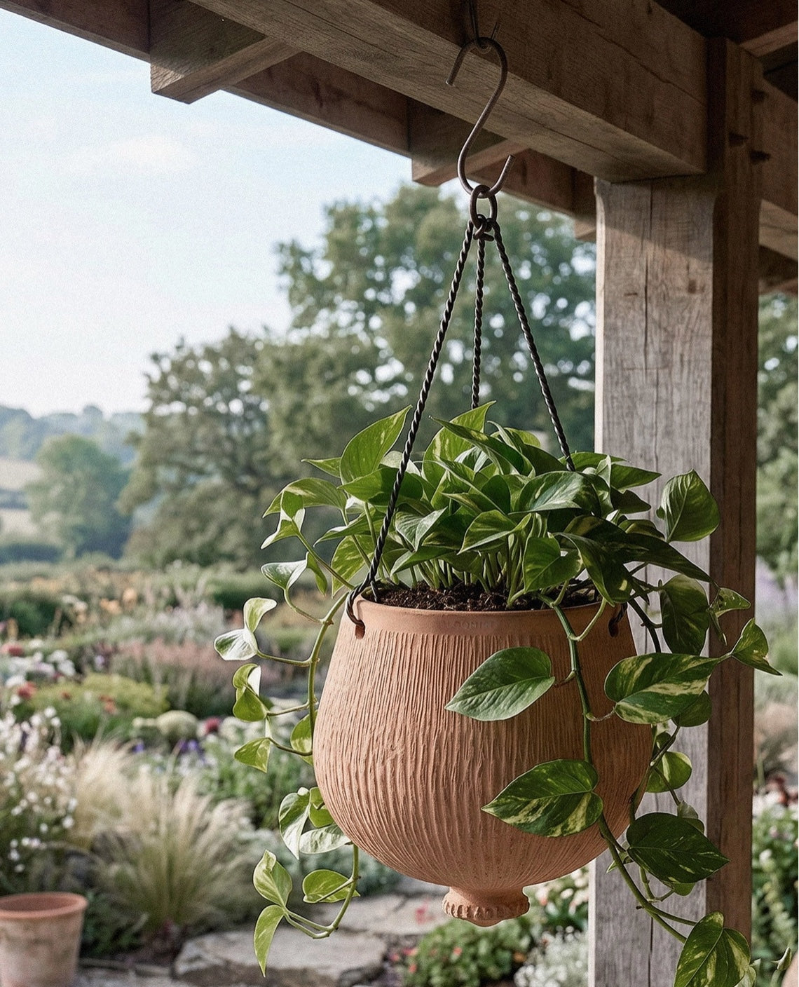 Bloomist Planters Terracotta Reed Hanging Planter