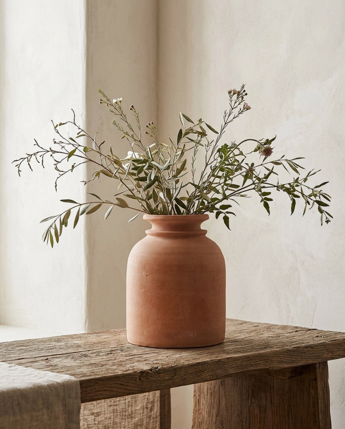 Bloomist Vases Whitewash Terracotta Jar Vase