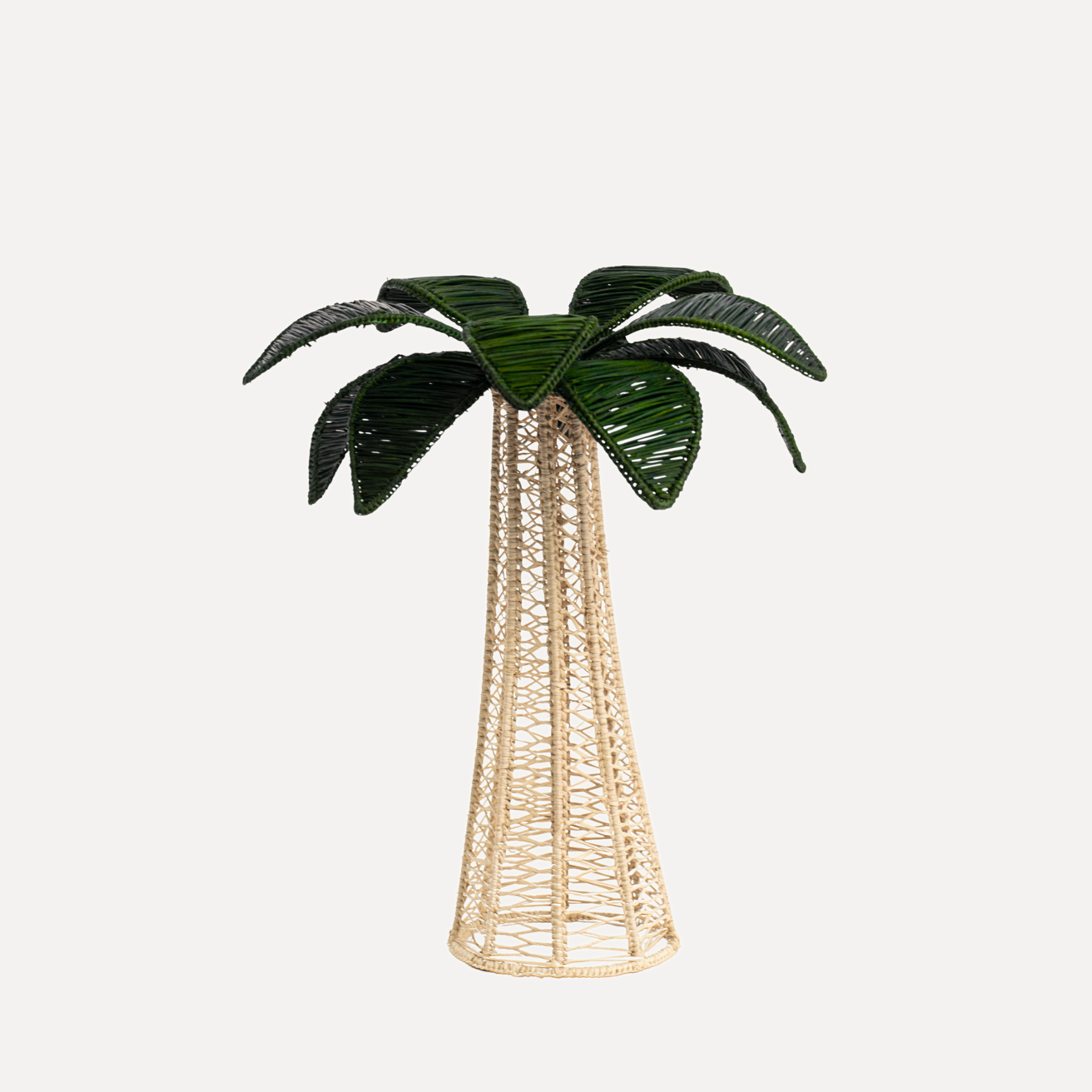 Coro Cora Candle Holders Large Dark Green Palm Tree Candle Holder