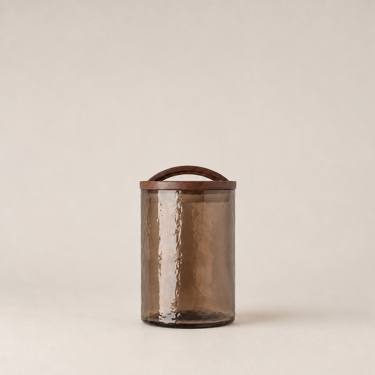 Creative Women Canisters Medium Smoke Hammered Glass Canister