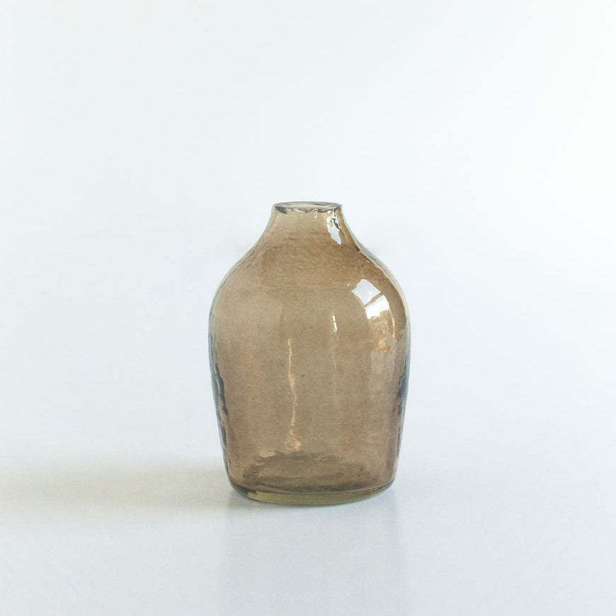 Creative Women Vase Smoke Haley Handblown Hammered Bud Vase