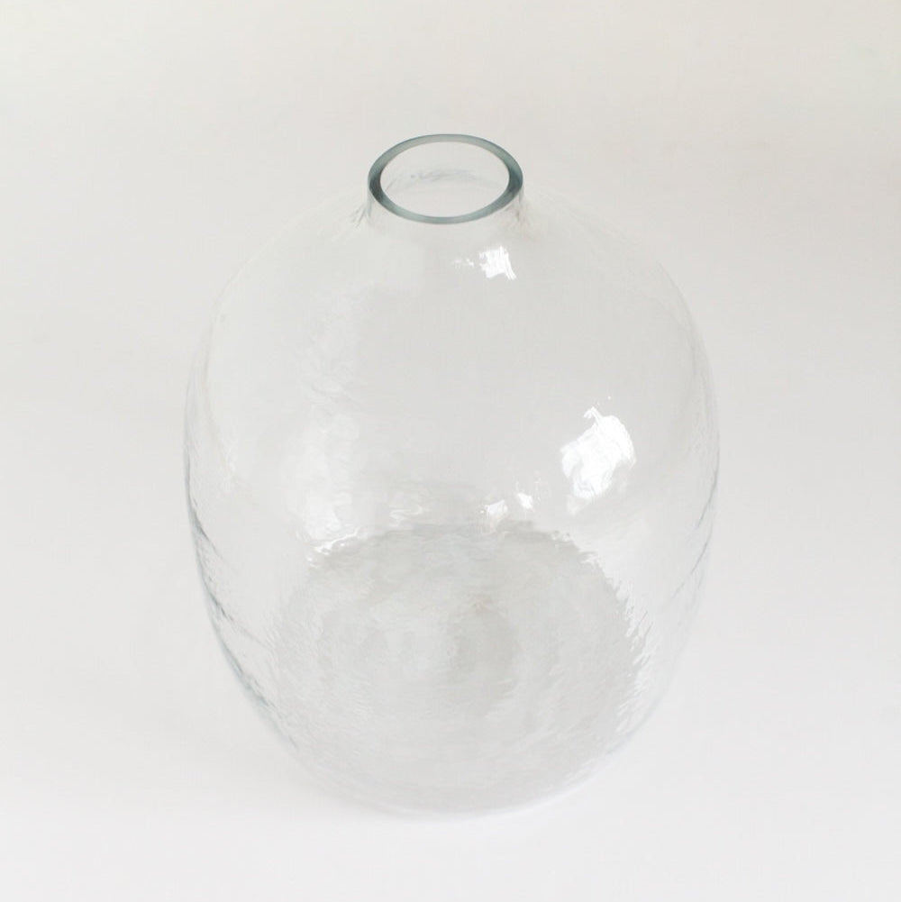 Creative Women Vases Hebron Clear Hammered Glass Vase