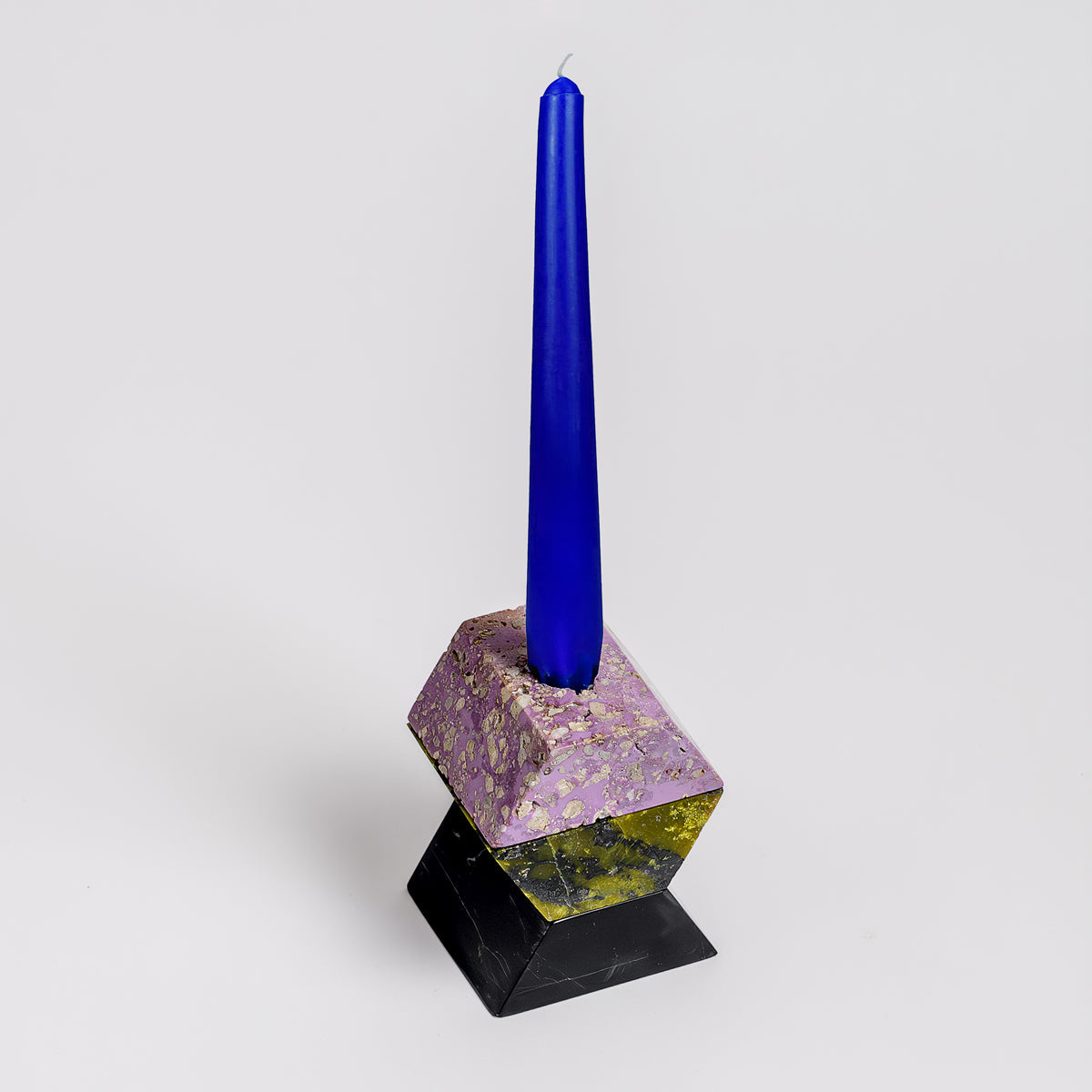 DAR proyectos Candle Holders Lila Stackable Candelabra + Triangle Gemstone Puzzle