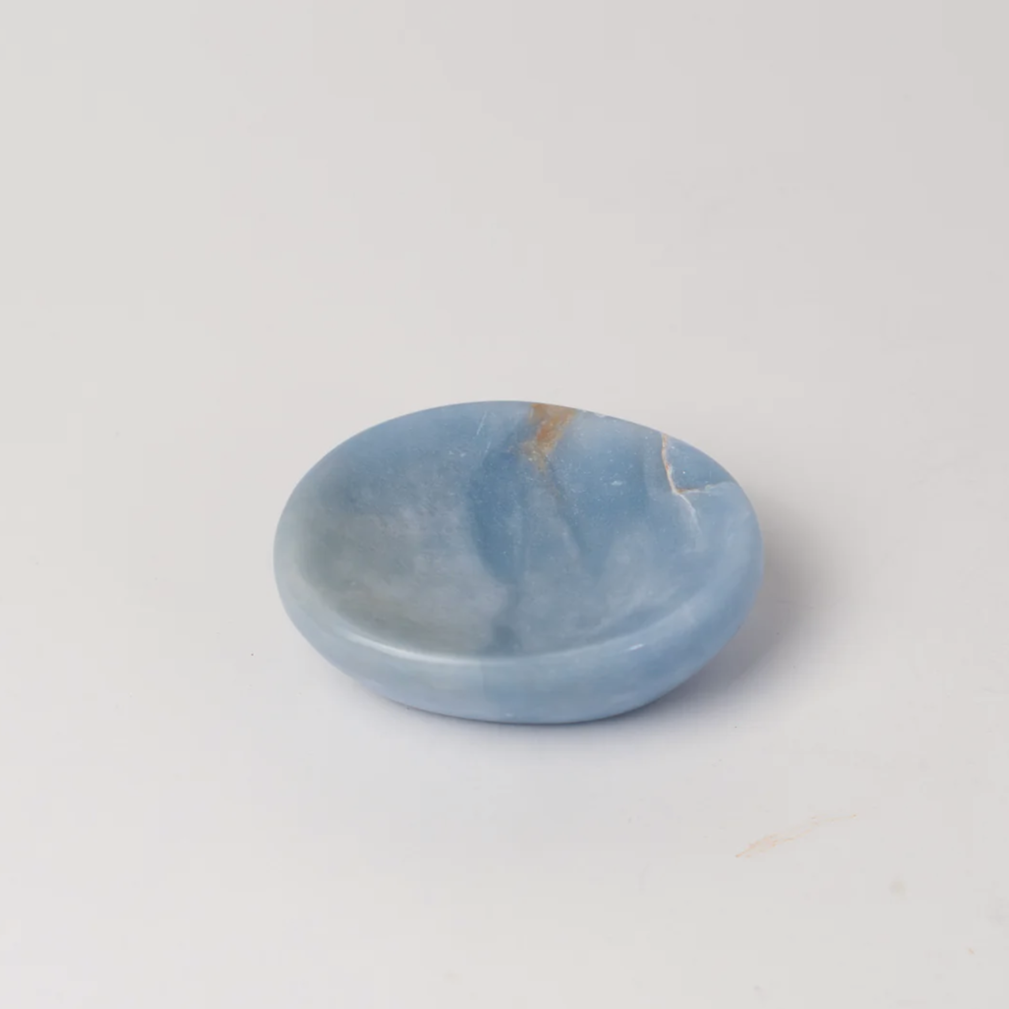 DAR proyectos Jewelry Storage Blue Angelite 4" Blue Angelite Gemstone Dish