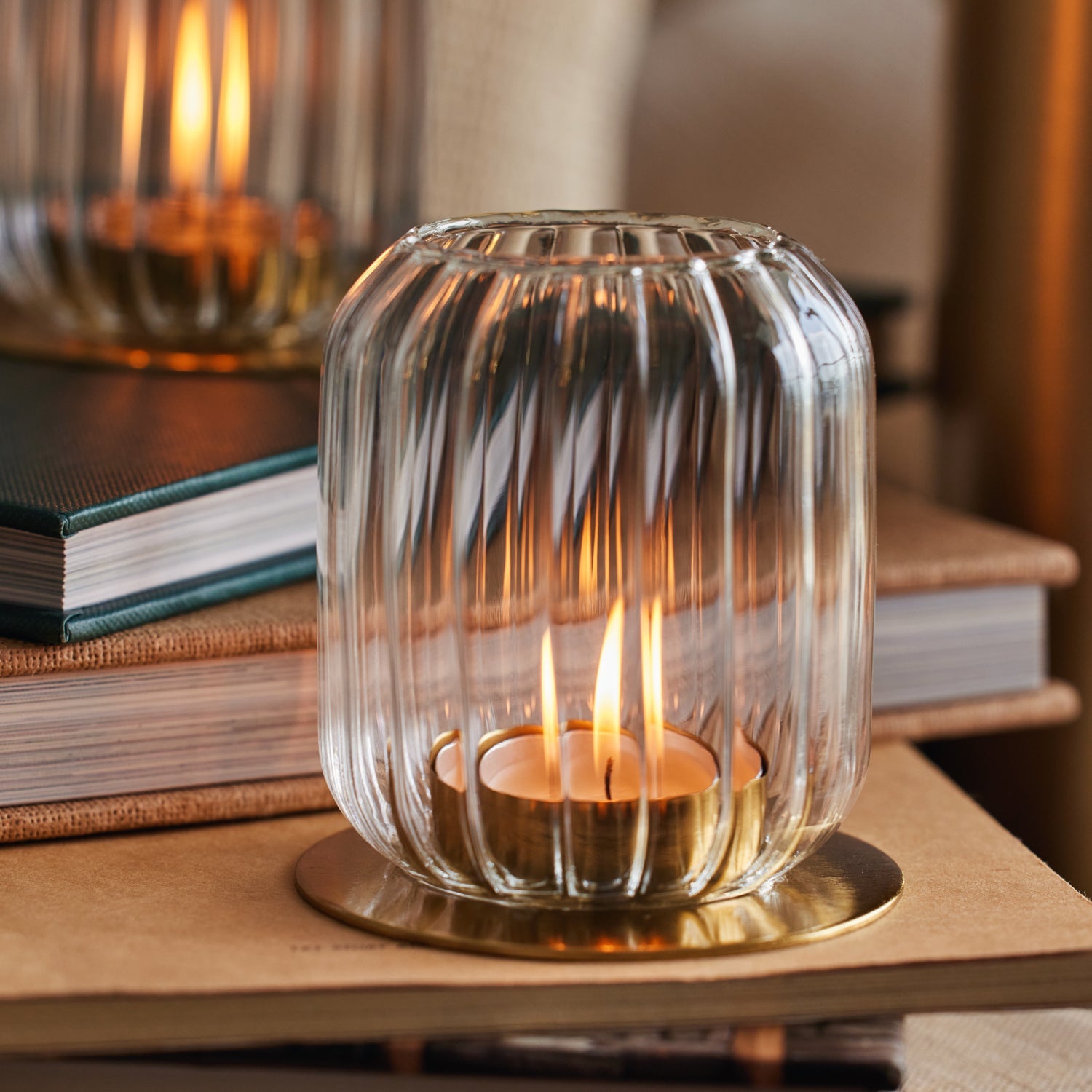 Fleck Candle Holders Kira Glass Lantern - Set of 2