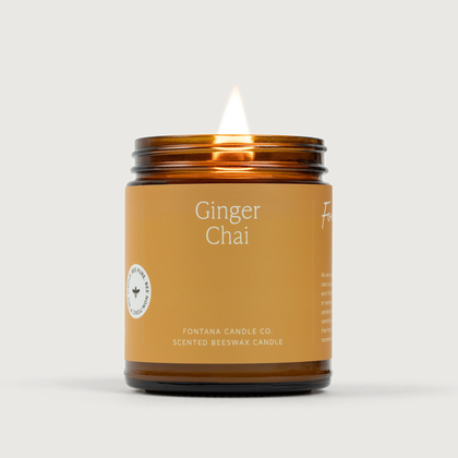 Fontana Candle Co. candle Ginger Chai Essential Oil Beeswax Jar Candle
