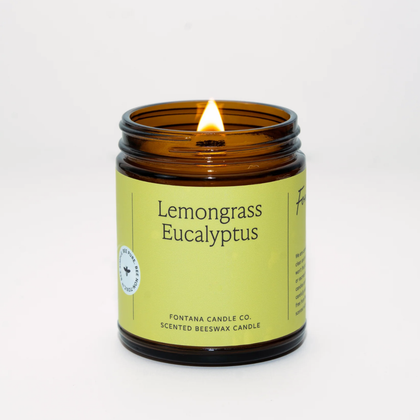 Fontana Candle Co. candle Lemongrass Eucalyptus Essential Oil Beeswax Jar Candle