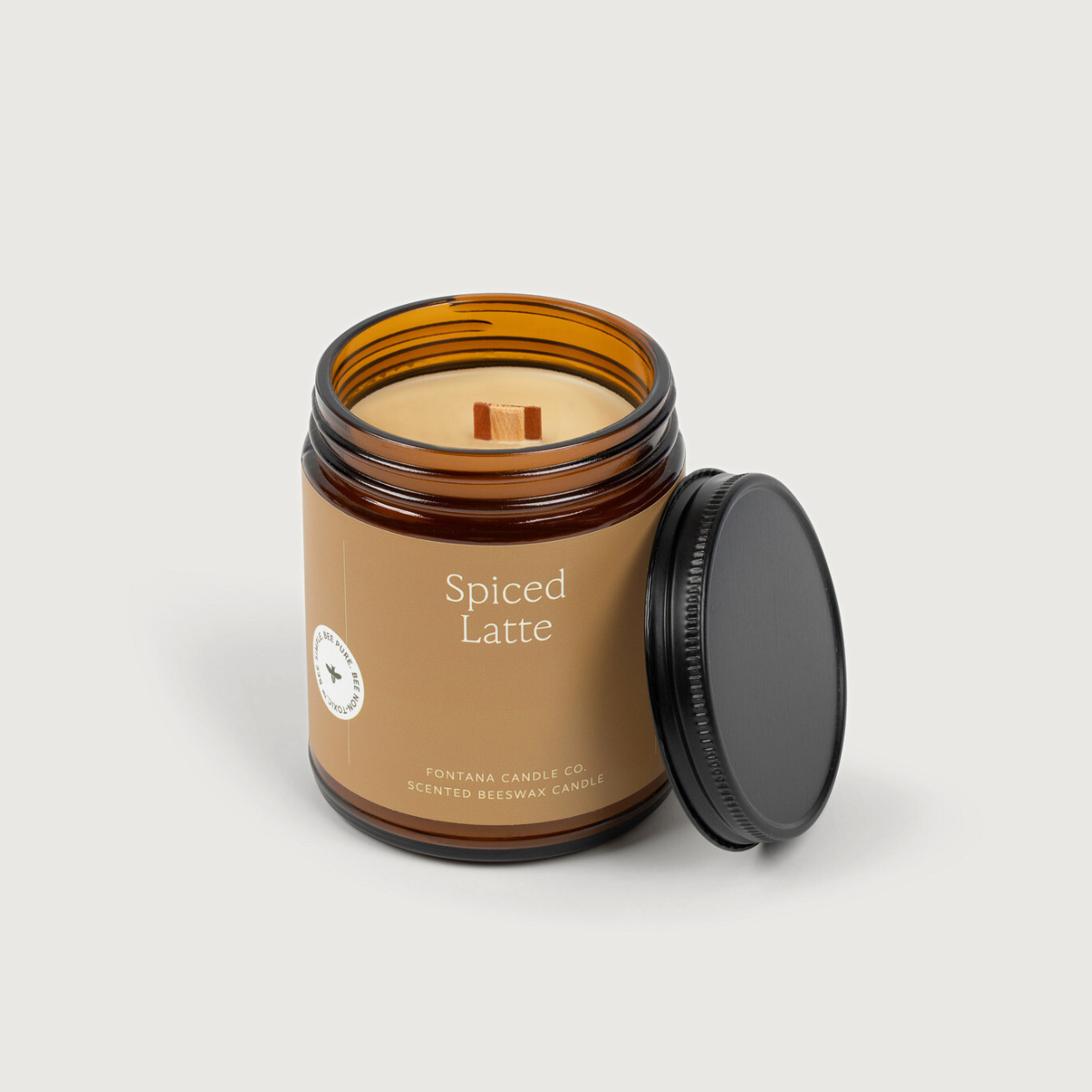Fontana Candle Co. candle Spiced Latte Essential Oil Beeswax Jar Candle