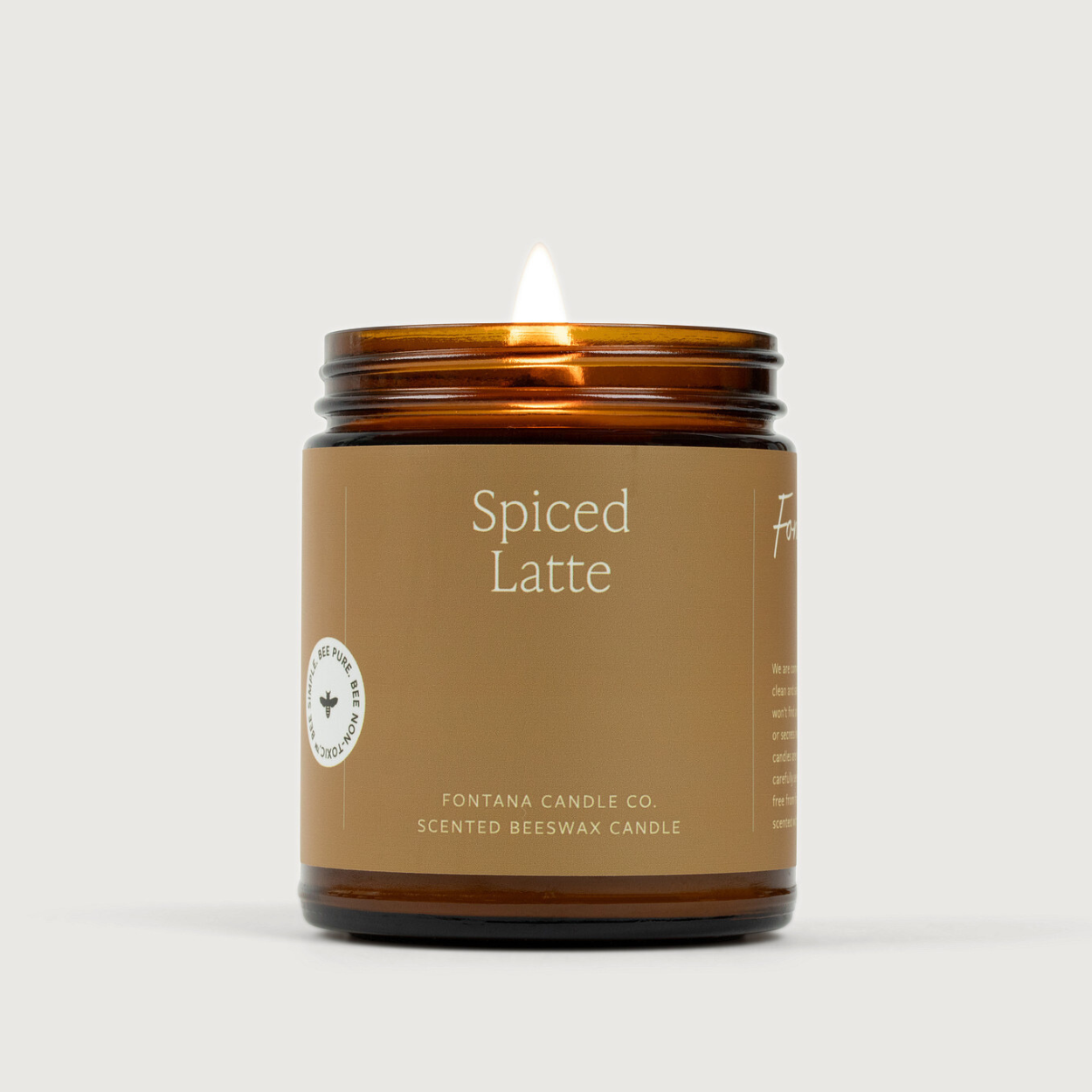 Fontana Candle Co. candle Spiced Latte Essential Oil Beeswax Jar Candle