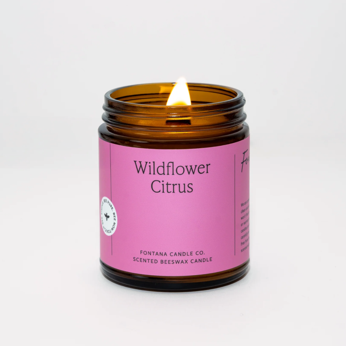 Wildflower Citrus Essential Oil Candle - Non-toxic Beeswax Candle