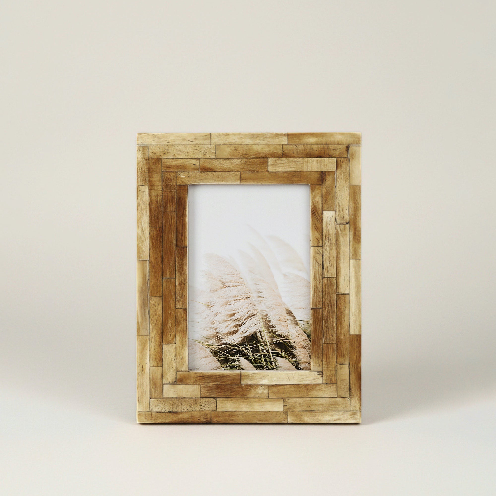 Handicrafts Home Picture Frames Antique Brown Bone Inlay Picture Frame