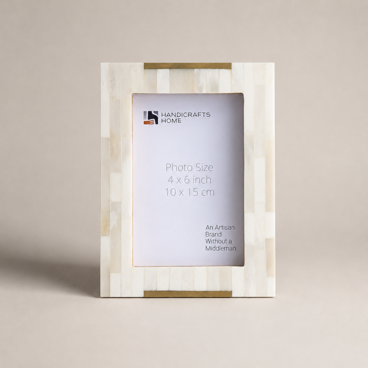 Handicrafts Home Picture Frames Catalina Bone & Brass Inlay Picture Frame