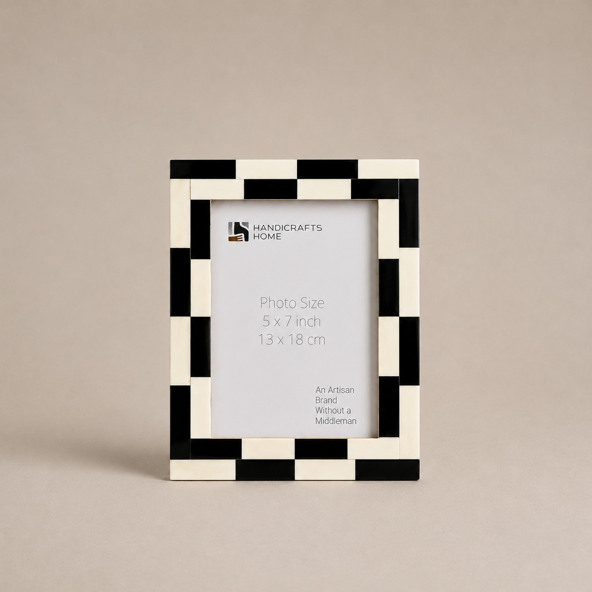 Handicrafts Home Picture Frames Monochrome Check Bone Inlay Picture Frame